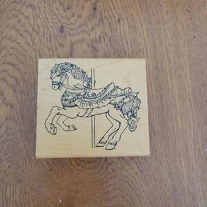 Wooden Carousel Horse Stamp
